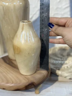 گلدان خمره ای چوبی رنگروشن
